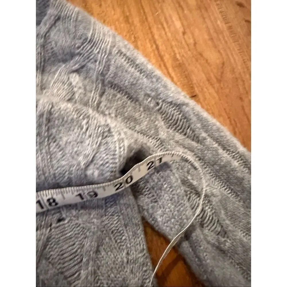 Design History Pure Cashmere grey cableknit two for sweater small - Picture 9 of 10